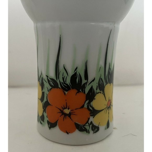 Vintage Tall Latte Mug With Orange and Yellow flowers‎ Fancy Handle Flower Power - Picture 6 of 11